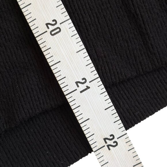 Evereve Zoey Rib Inset Hoodie (Black) - Size Small - Picture 10 of 10